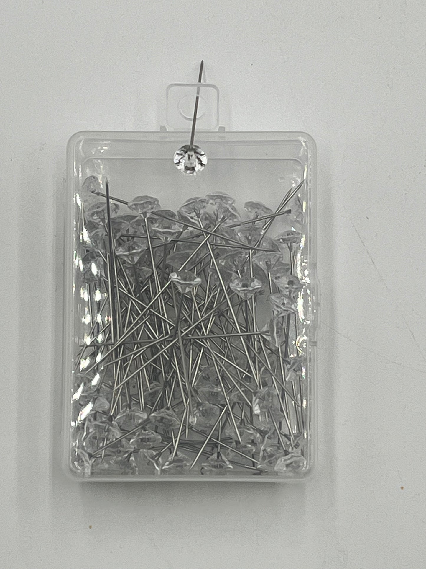 Decorative floral pins in pearl white, pink & diamond crystal styles, 50 pcs per box. Sold retail or wholesale 10-packs by floralsuppliespoint1.com