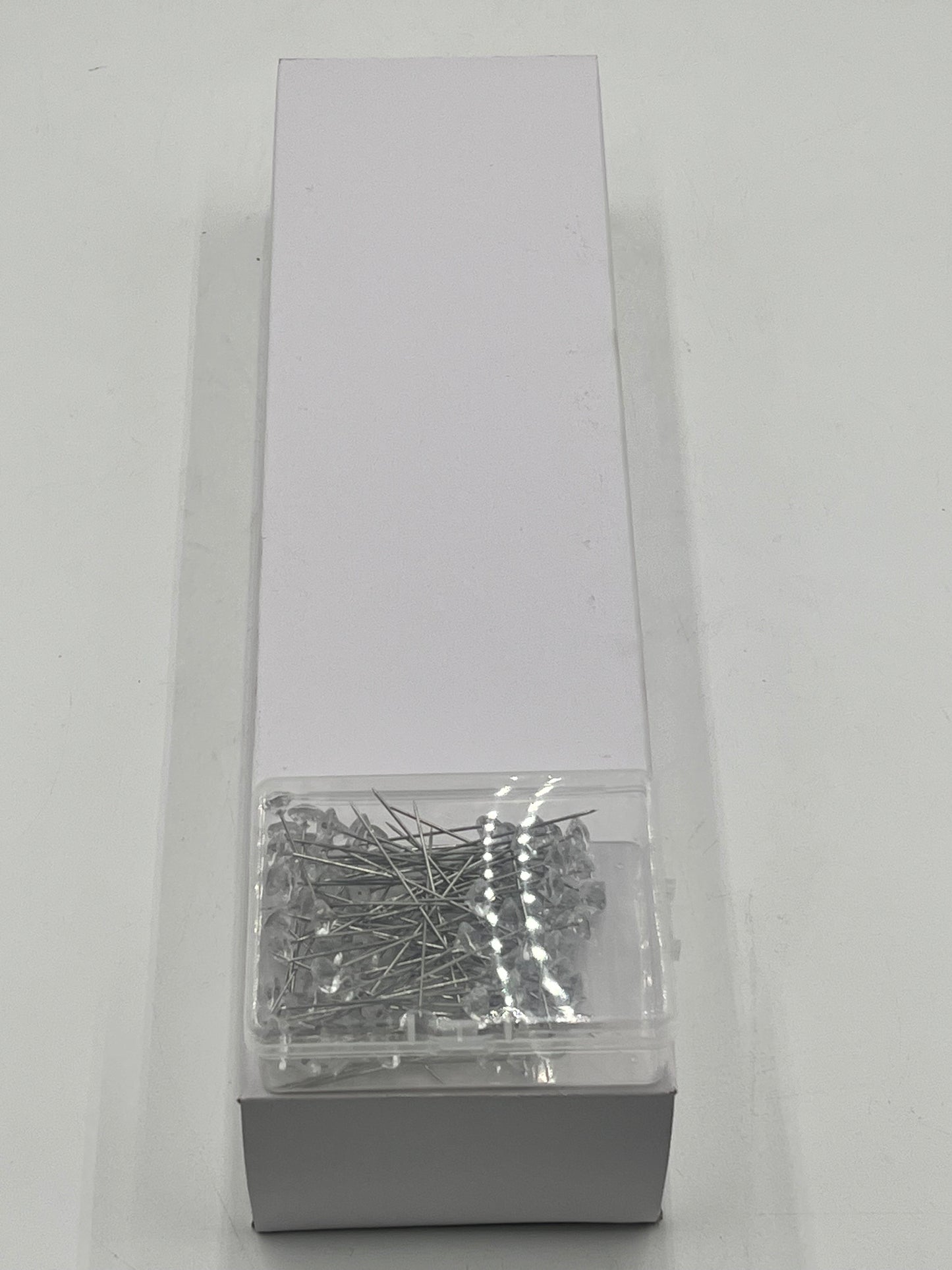 Decorative floral pins in pearl white, pink & diamond crystal styles, 50 pcs per box. Sold retail or wholesale 10-packs by floralsuppliespoint1.com
