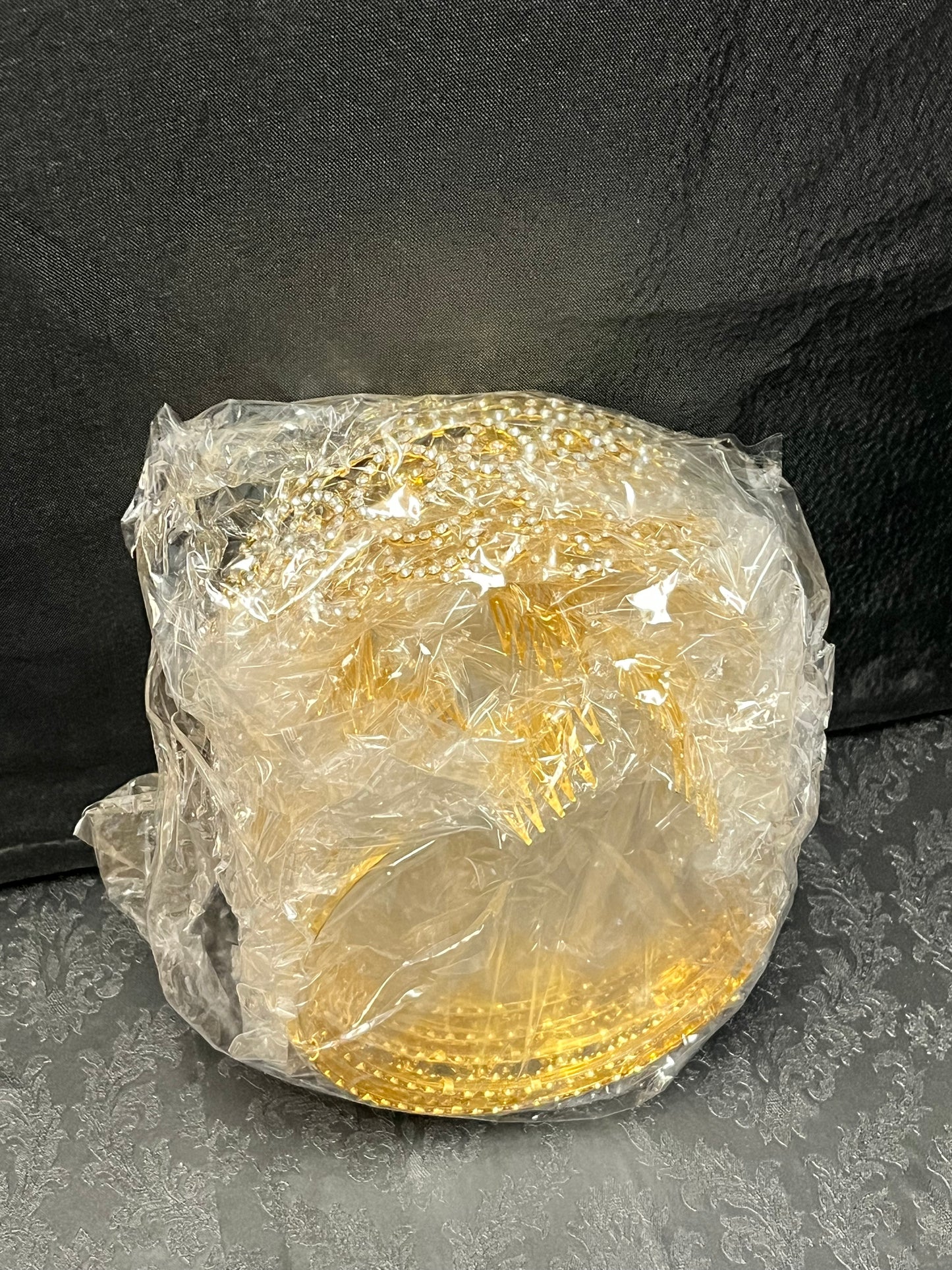 Royal Crystal Tiara Headband in gold, rose gold, and silver, sold wholesale(10 Pack) $34.99 by floralsuppliespoint1.com. Ideal for birthdays & celebrations.