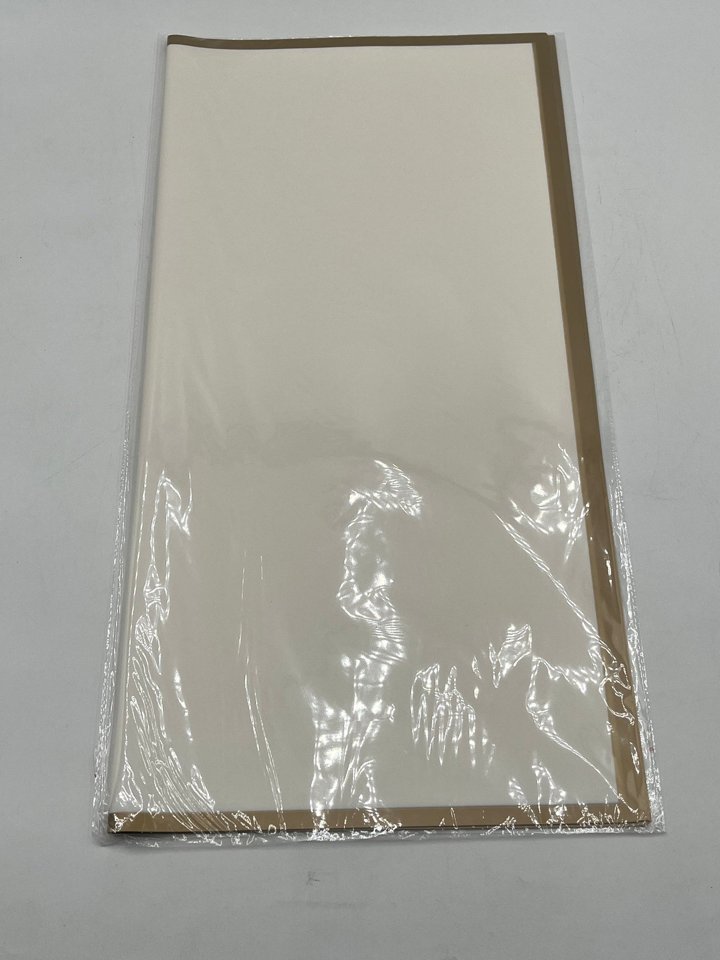 Gold Trim Collection floral wraps – 22x22” sheets (20 pack) a Luxe floral presentation. Available in White for $9.99 by floralsuppliespoint1.com