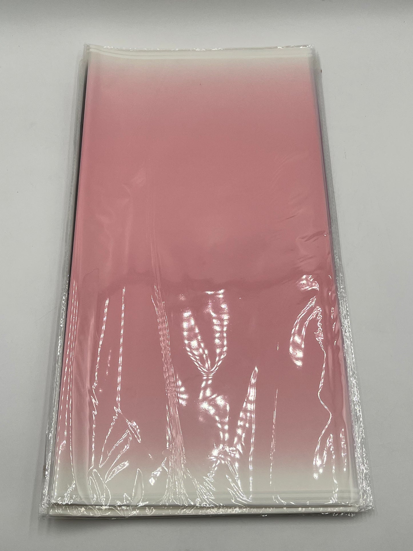 Gradient wrapping sheets for floral bouquets, gift packaging & DIY gifting in Pink, 20x20 inches & available at floralsuppliespoint1.com for $9.99