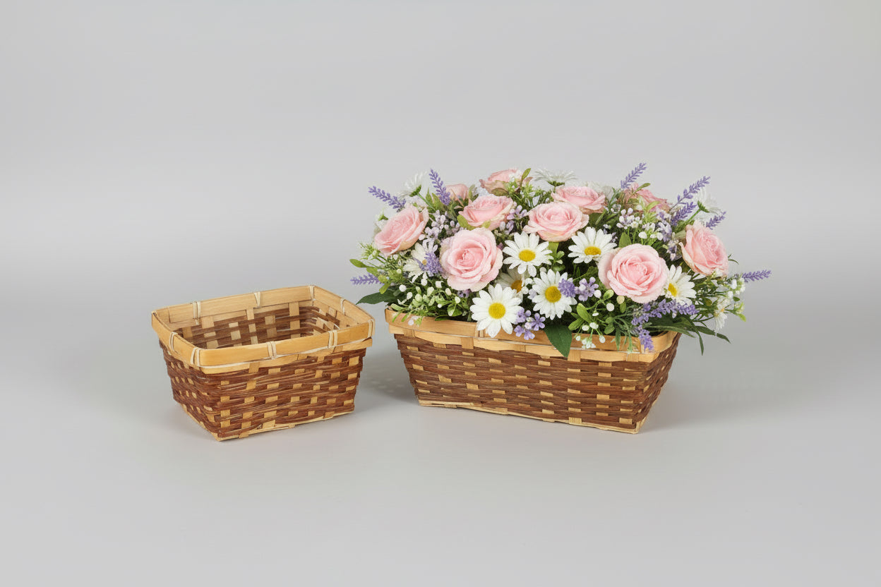 Classic Floral Tray Basket