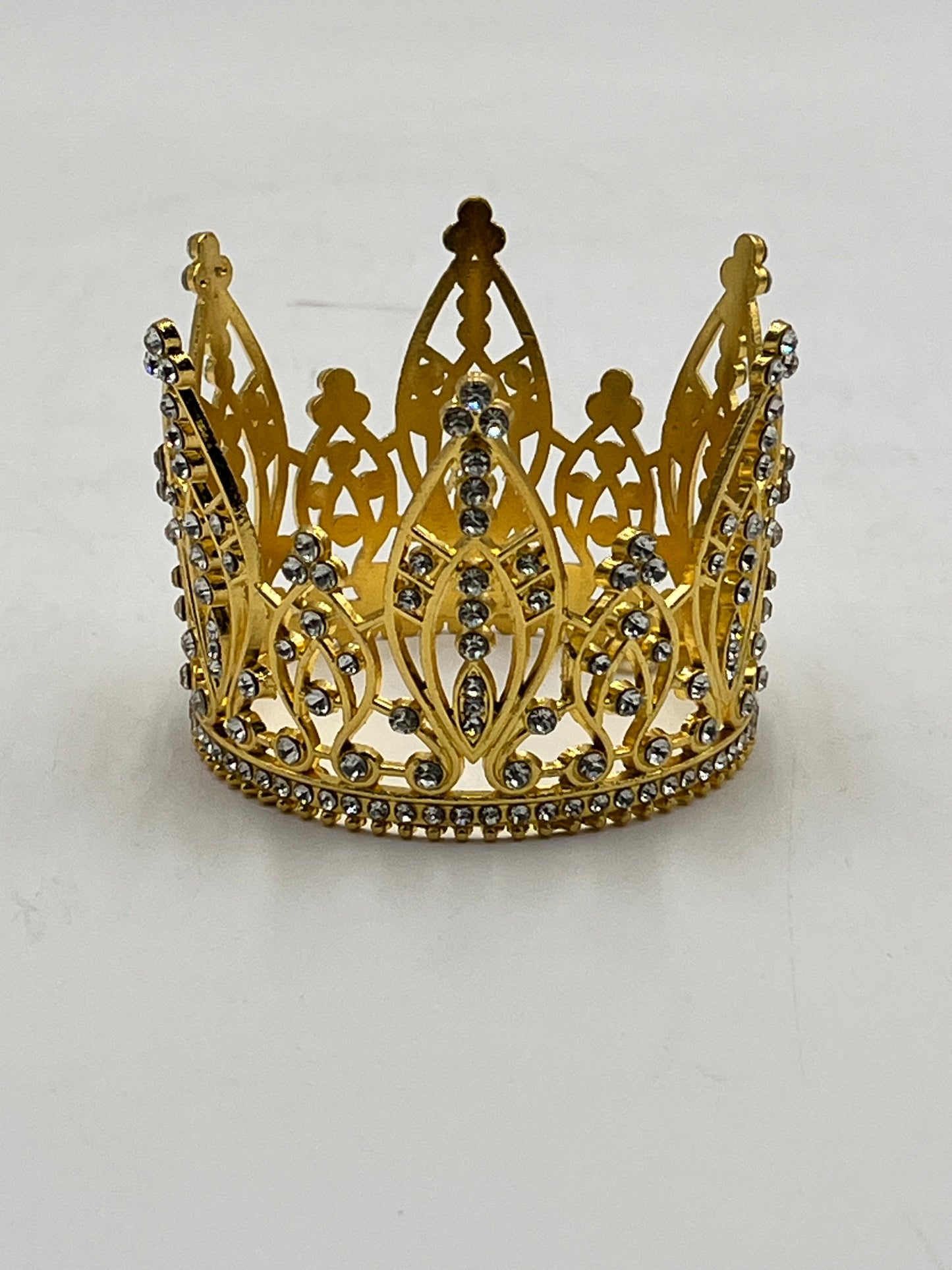 Regal Filigree Jeweled mini crowns in gold – sold by floralsuppliespoint1.com