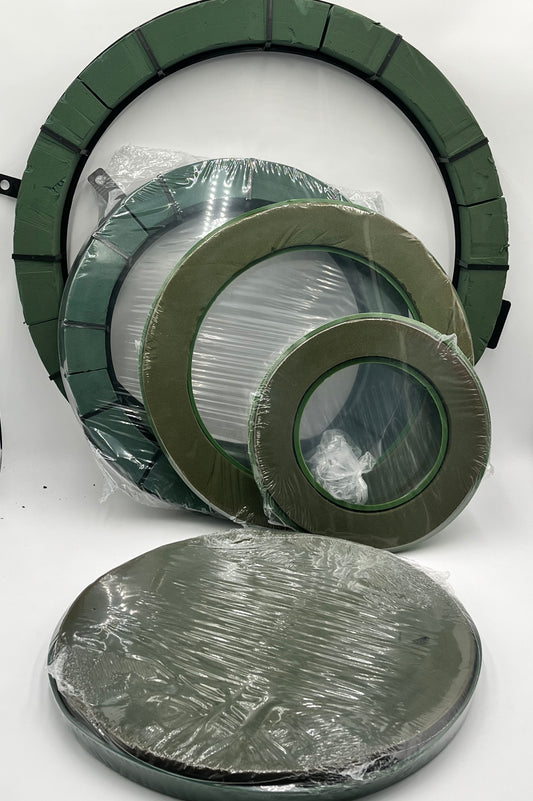 Floral Foam O Wreaths in open center & solid designs perfect for fresh or silk arrangements. Professional quality for florists & DIY by floralsuppliespoint1.com