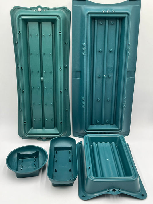 EverGreen Floral Tray Set in 5 sizes for floral foam or fresh arrangements. Perfect for weddings, memorials & event décor. Available @ floralsuppliespoint1.com