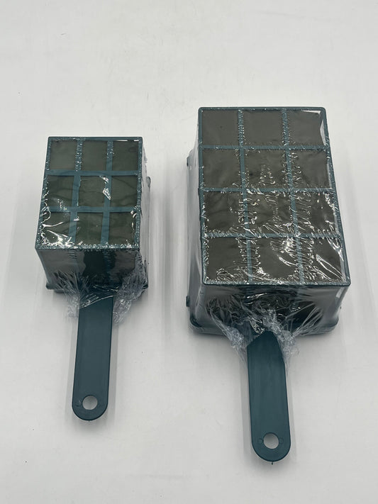 Floral foam cage holders with handles in small 4x3x3 & medium 7x5x3 sizes. Perfect for sturdy flower arrangements & displays. Sold by floralsuppliespoint1.com