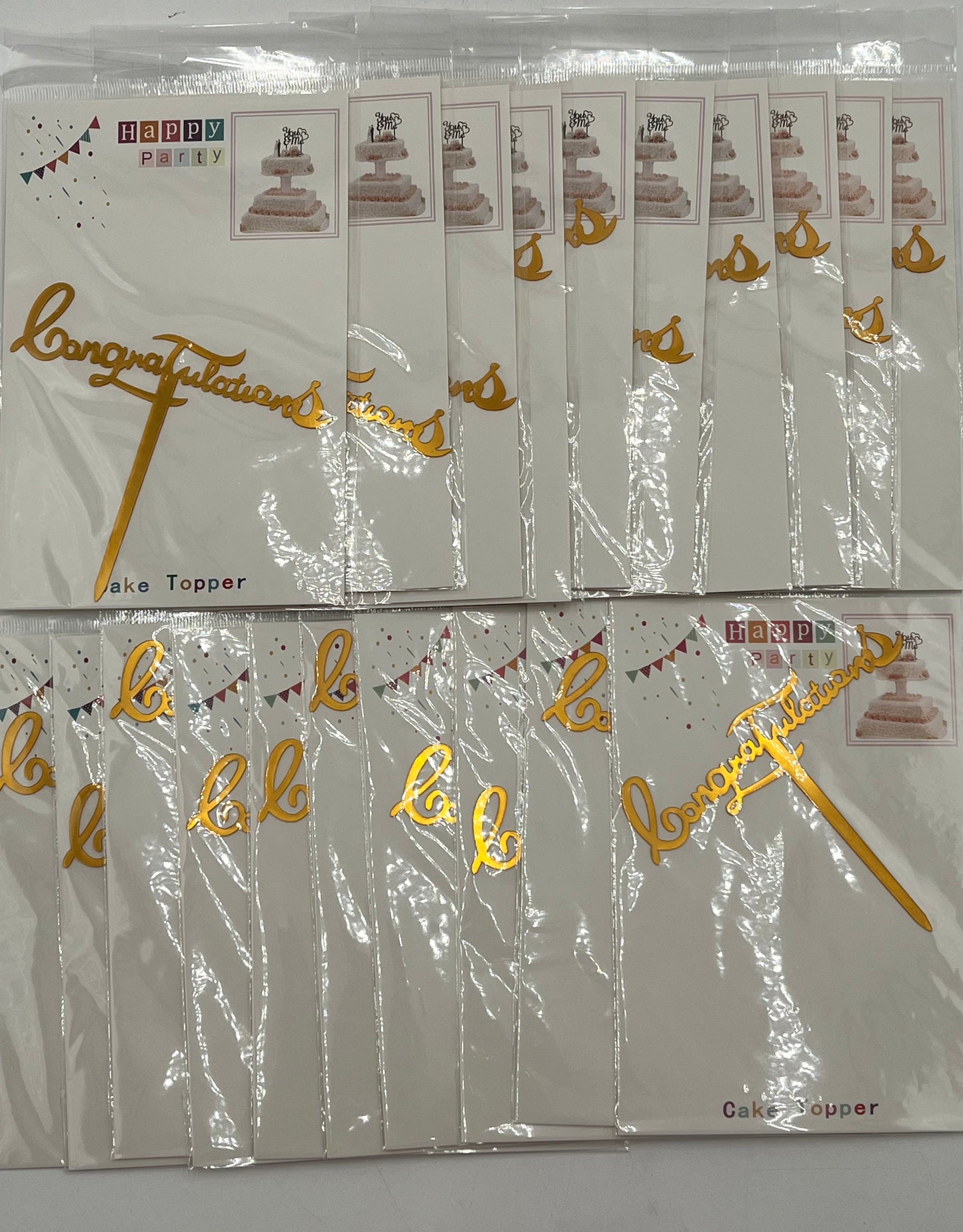 Luxe Gold Toppers add elegance to floral arrangements, cakes, décor & crafts. Sold individually or wholesale 20-pack by floralsuppliespoint1.com
