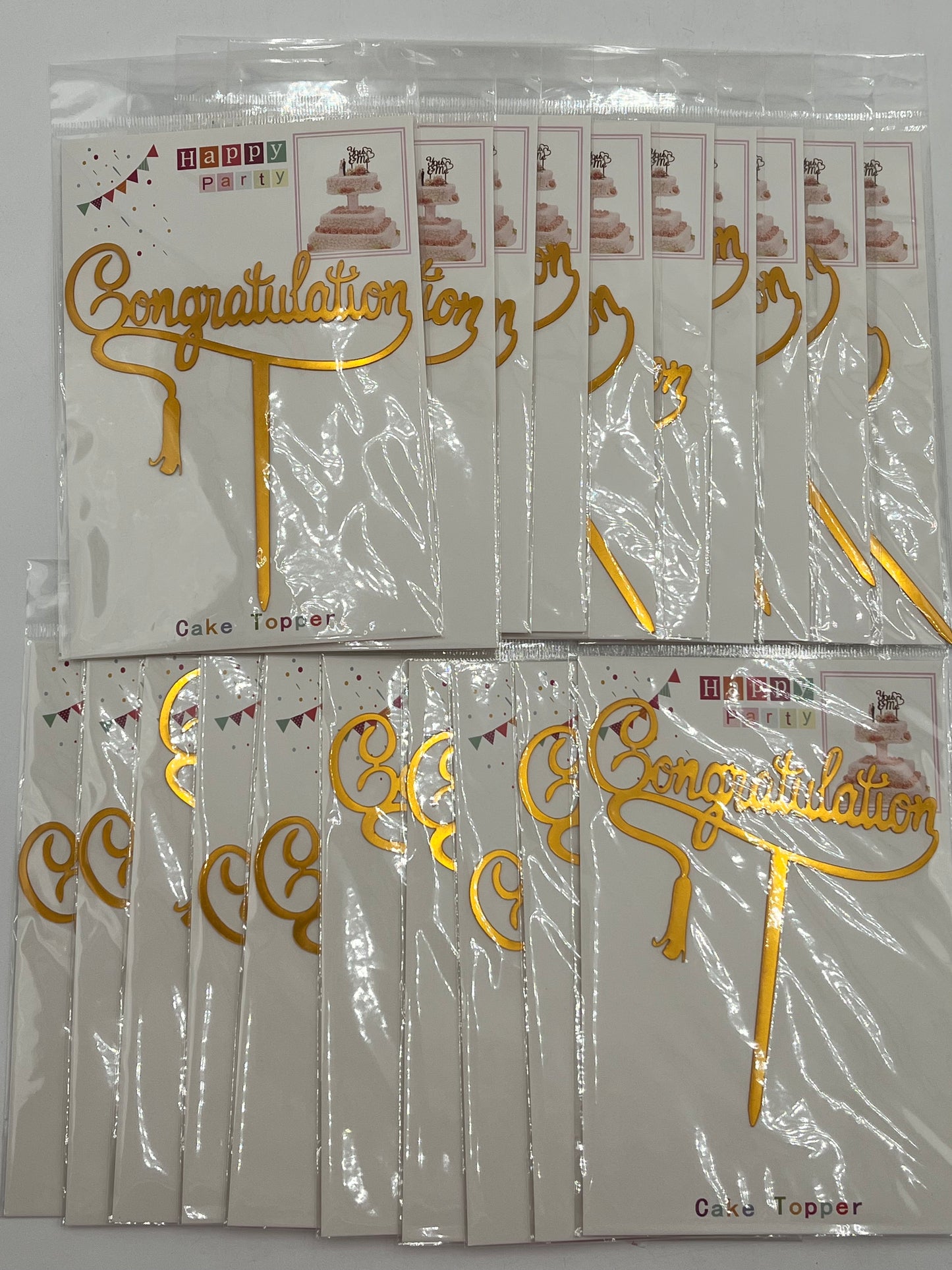 Luxe Gold Toppers add elegance to floral arrangements, cakes, décor & crafts. Sold individually or wholesale 20-pack by floralsuppliespoint1.com