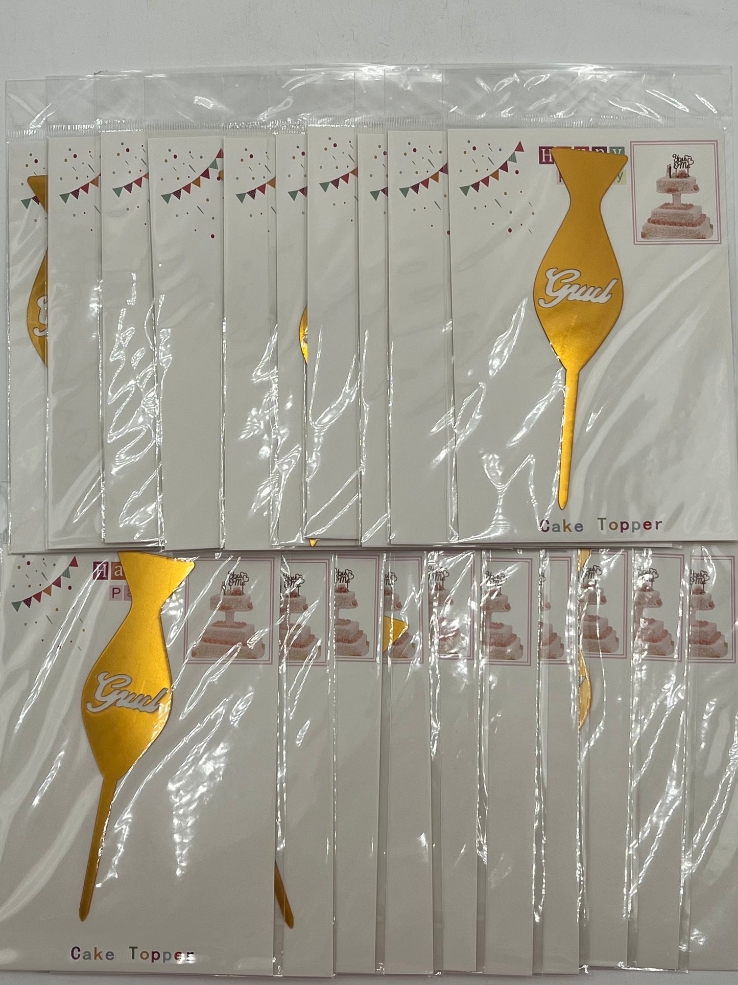 Luxe Gold Toppers add elegance to floral arrangements, cakes, décor & crafts. Sold individually or wholesale 20-pack by floralsuppliespoint1.com