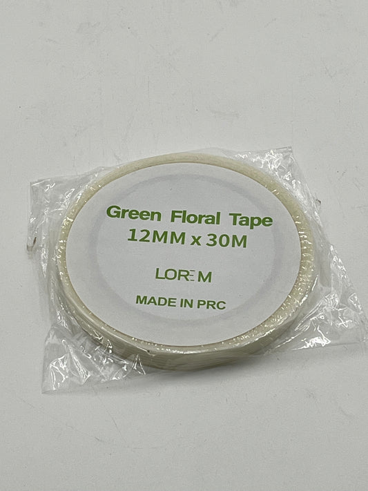Green Floral Tape ideal for wrapping stems, floral projects & an essential tool for florists, event decorators & crafters. Sold at floralsuppliespoint1.com