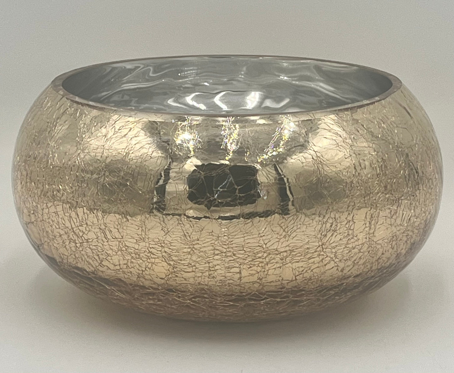 Crackle Gold Bowl Vase