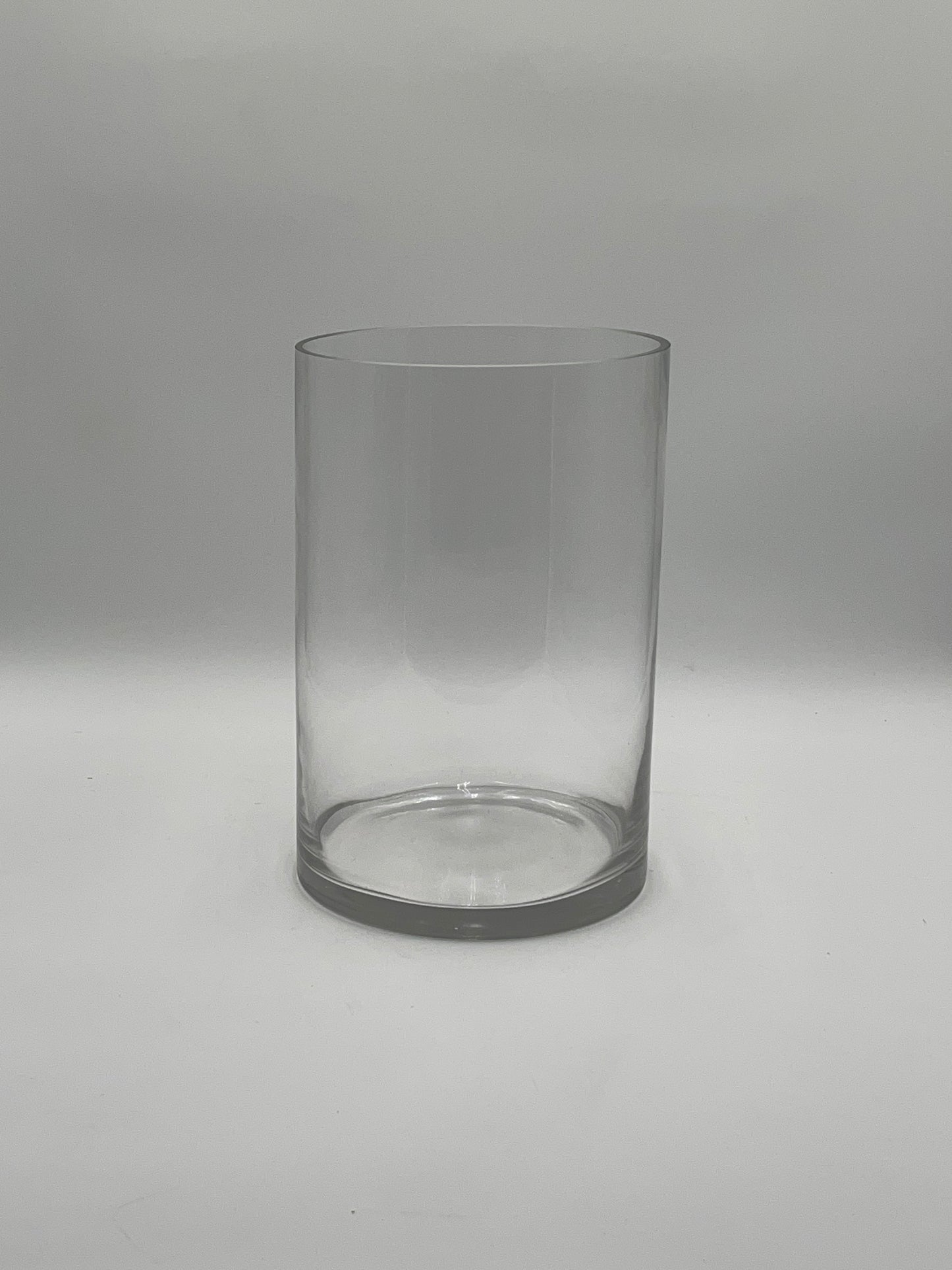 LuxeRound Cylinder Trio clear glass vases in small, medium, and large sizes for floral arrangements, home décor, or event use. Available individually and bulk at floralsuppliespoint1.com.