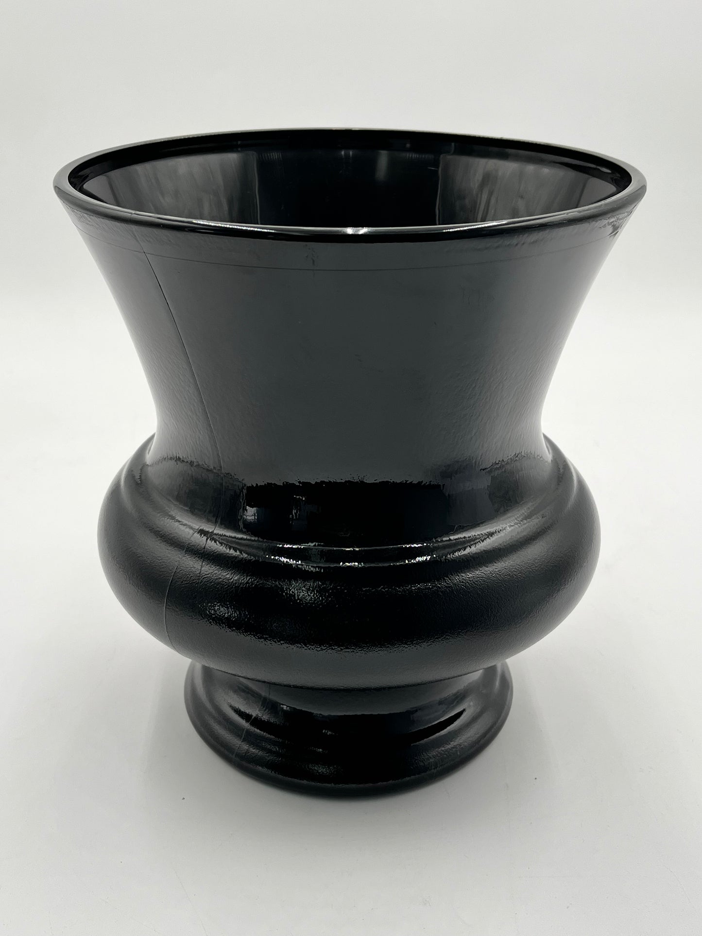 Elegant black plastic urn in large 10x8 size. Perfect for floral, memorial or décor use. Sold by floralsuppliespoint1.com for $6.99 each.